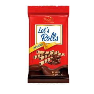 LET'S ROLLS BARQUILLOS CHOCOLATE 120G (16 unidades)