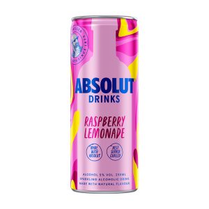 Absolut Raspberry & Lemonade Can 250ml
