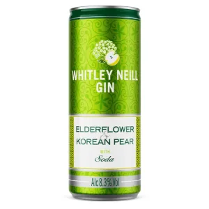Whitley Neill Elderflower & Korean Pear Can 12x250