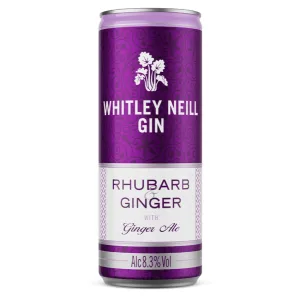 Whitley Neill Rhubarb & Ginger Can 12x250ml