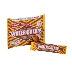 TUNNOCK'S WAFFER DE CHOCOLATE RELLENO CREMA 4U 96G
