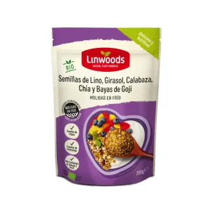SEMILLAS DE LINO, GIRASOL, CALABAZA, CHIA Y BAYAS DE GOJI BIO 200G