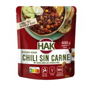 HAK CHILI SIN CARNE BOWL 550G