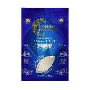 GOLDEN PEACOCK ARROZ BASMATI SACO 20 KILOS