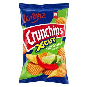 LORENZ CRUNCHIPS X-CUT CHILI LIME 130 G - 12 U/C