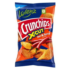 LORENZ CRUNCHIPS X-CUT HOT & SPICY 130G/12