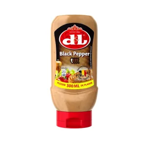 D&L SALSA PIMIENTA NEGRA SQUEEZE 300 ML