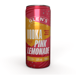 Glens RTD Pink Lemonade Lata 250ml 5%
